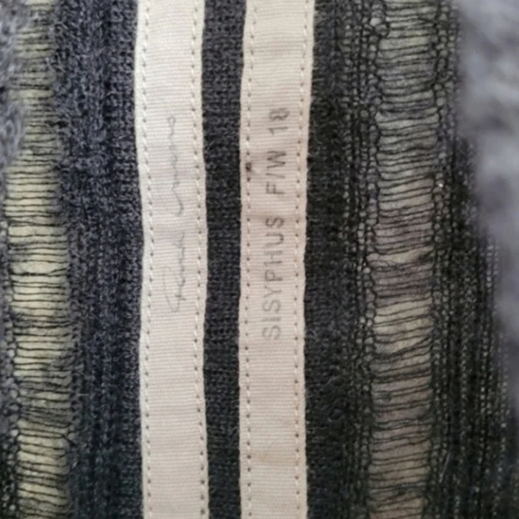 RICK OWENS SHEER ASSYMETRIC CARDIGAN SWEATER